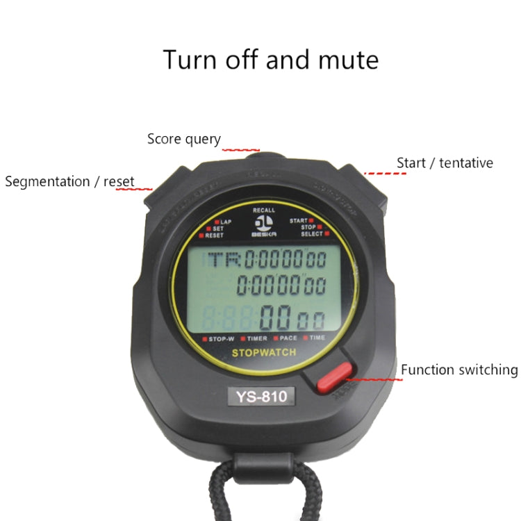 YS Electronic Stopwatch Timer Track And Field Training Running Watch, Style:, YS-810 10 Memories (Black), YS-830 30 Memories (Black), YS-860 60 Memories (Black), YS-8100 100 Memories (Black), YS-810 10 Memories (White), YS-830 30 Memories (White)      ...