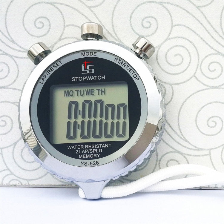 YS Metal Large Screen Display Stopwatch Fitness Sports Competition Electronic Stopwatch, YS-528 Single Row Display