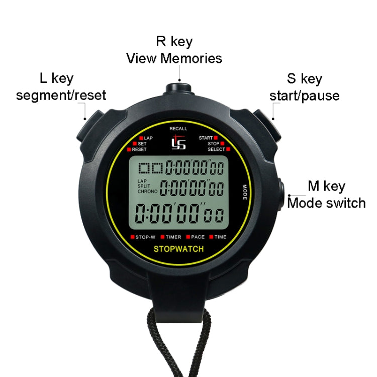YS Stopwatch Timer Training Fitness Competition Stopwatch, Style:, YS-7100 100 Memories(Black), YS-710 10 Memories(Black), YS-730 30 Memories(Black), YS-760 60 Memories(Black), YS-7120 120 Memories(Black)