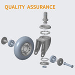 Furniture PU Universal Plug Caster Office Chair Mute Wheel, Size: 3 Inch, 2 Inch, 2.5 Inch, 3 Inch