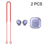 2 PCS Bluetooth Earphone Silicone Anti-Lost Cord For Samsung Glaxy Buds Pro, Black, Blue, Red, White