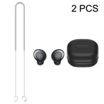2 PCS Bluetooth Earphone Silicone Anti-Lost Cord For Samsung Glaxy Buds Pro, Black, Blue, Red, White