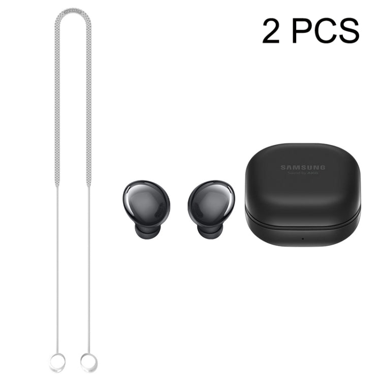 2 PCS Bluetooth Earphone Silicone Anti-Lost Cord For Samsung Glaxy Buds Pro, Black, Blue, Red, White