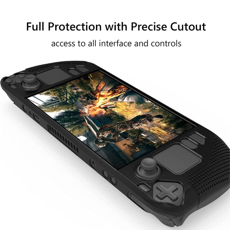 PGTECH Game Console Silicone Case With Anti-Slip Particles for Steam Deck, Black