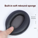 2 PCS Headset Earmuffs Sponge Cover for Edifier W820nb,Style:, Titanium Gray, Khaki, Red, Blue, Black Head Beam, Gray Head Beam, Blue Head Beam, Champagne Head Beam