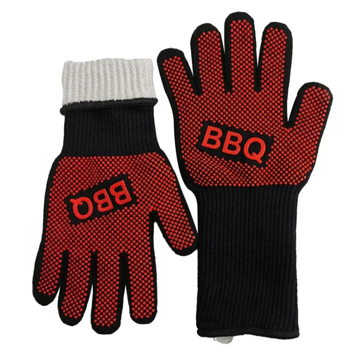 1 Pair High Temperature Resistant Silicone BBQ Gloves  Anti-Scalding Gloves, BBQ Red, BBQ Black, BBQ Blue, Big Flame Red, Big  Flame Black, Big Flame Blue, Flame Dots Red, Flame Dots  Black, Flame Dots  Blue, BBQ Flame Red, BBQ Flame Black             ...