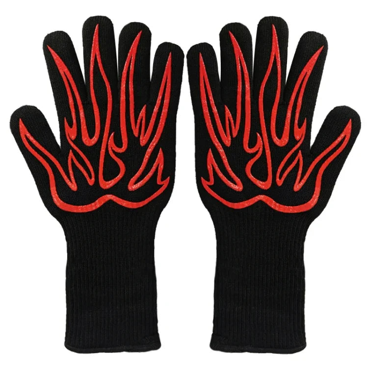 1 Pair High Temperature Resistant Silicone BBQ Gloves  Anti-Scalding Gloves, BBQ Red, BBQ Black, BBQ Blue, Big Flame Red, Big  Flame Black, Big Flame Blue, Flame Dots Red, Flame Dots  Black, Flame Dots  Blue, BBQ Flame Red, BBQ Flame Black             ...