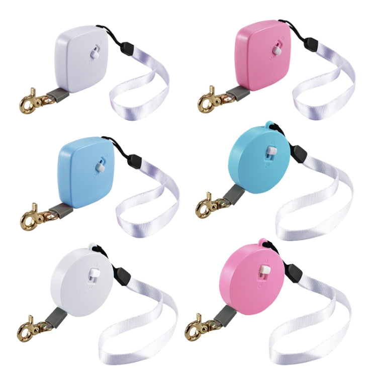 Automatischer Teleskop-Hunde-Zugseil-Rückholer für Kleintiere, 2 m quadratisch, weiß, 2 m quadratisch, rosa, 2 m quadratisch, blau, 2 m rund, weiß, 2 m rund, rosa, 2 m rund, blau