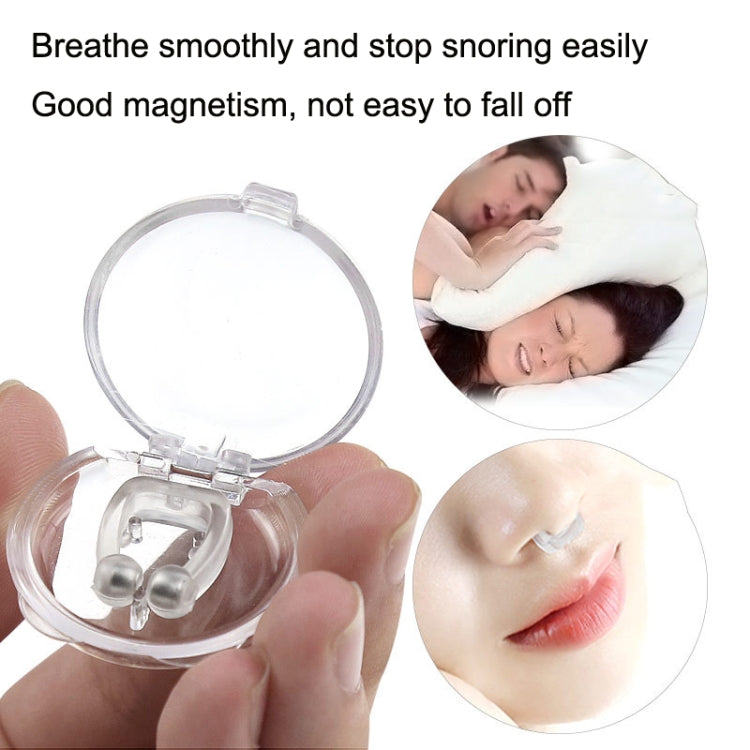 10 PCS Mini Portable Silicone Magnetic Anti-snoring Device, 10 PCS