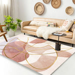 Modern Abstract Geometric Living Room Rug Coffee Table Cushion, 50x80cm, 60x90cm