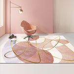 Modern Abstract Geometric Living Room Rug Coffee Table Cushion, 80x120cm, 80x160cm