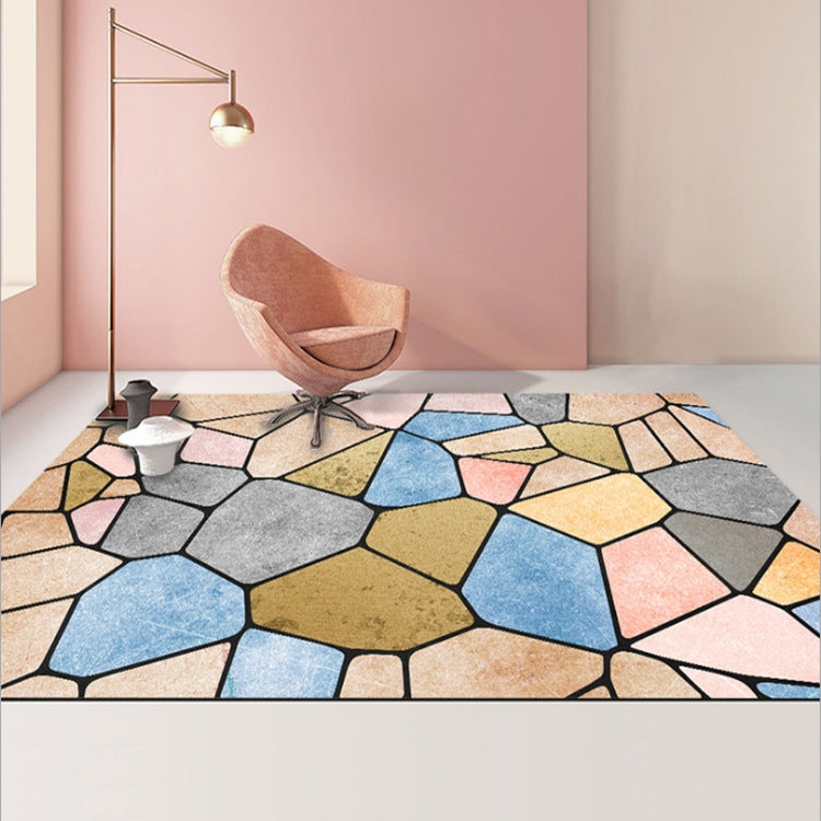 Modern Abstract Geometric Living Room Rug Coffee Table Cushion, 80x120cm, 80x160cm