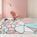 Modern Abstract Geometric Living Room Rug Coffee Table Cushion, 80x120cm, 80x160cm