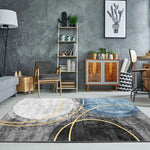 Modern Abstract Geometric Living Room Rug Coffee Table Cushion, 80x200cm, 120x160cm