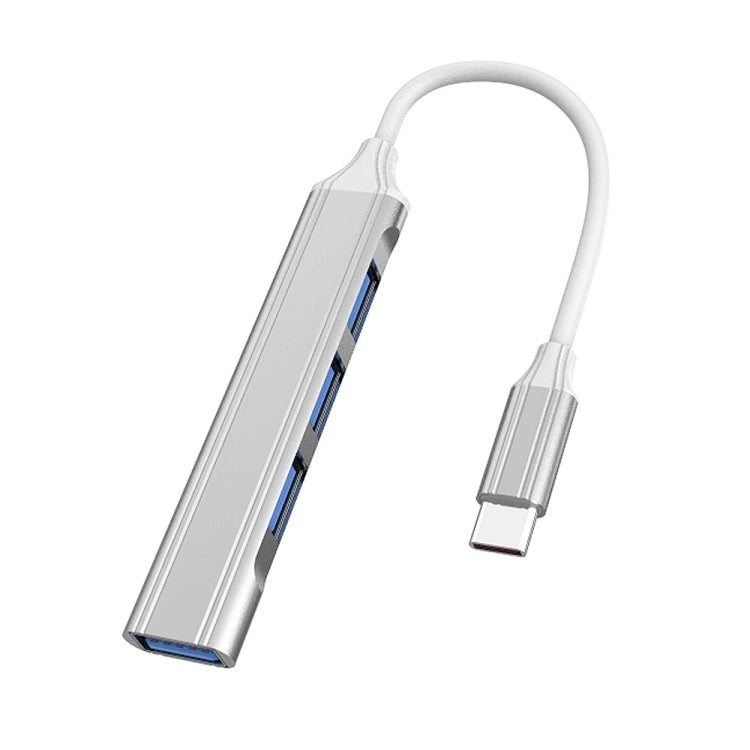 محطة إرساء صغيرة متعددة الوظائف 4 في 1، المواصفات: Type-C/USB-C 3.0 (فضي)، Type-C/USB-C 3.0 (فضي)، Type-C/USB-C 3.0 (رمادي)، Type-C/USB-C 3.0 (وردي)، USB 3.0 (فضي)، USB 3.0 (رمادي)، USB 3.0 (وردي)