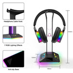 Dual USB RGB Color Changing Gaming Headset Stand