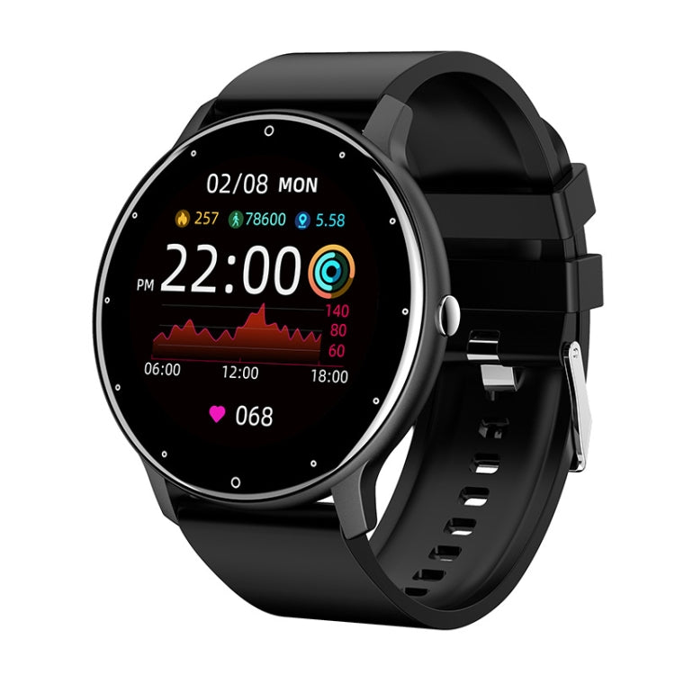 ZL02 Smartwatch mit Herzfrequenzmessung und Schrittzähler, Silikonarmband (Blau), Silikonarmband (Schwarz), Silikonarmband (Pink), Silikonarmband (Gelb)