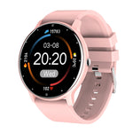 ZL02 Smartwatch mit Herzfrequenzmessung und Schrittzähler, Silikonarmband (Blau), Silikonarmband (Schwarz), Silikonarmband (Pink), Silikonarmband (Gelb)