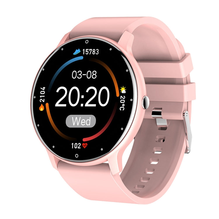 ZL02 Smartwatch mit Herzfrequenzmessung und Schrittzähler, Silikonarmband (Blau), Silikonarmband (Schwarz), Silikonarmband (Pink), Silikonarmband (Gelb)