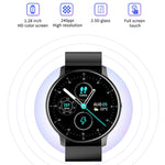 ZL02 Smartwatch mit Herzfrequenzmessung und Schrittzähler, Silikonarmband (Blau), Silikonarmband (Schwarz), Silikonarmband (Pink), Silikonarmband (Gelb)