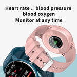 ZL02 Smartwatch mit Herzfrequenzmessung und Schrittzähler, Silikonarmband (Blau), Silikonarmband (Schwarz), Silikonarmband (Pink), Silikonarmband (Gelb)