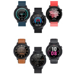LOANIY E80 1.3 Inch Heart Rate Detection Smart Watch, Black Silicone, Blue Silicone, Red Silicone, Black Leather, Brown Leather, Black Steel