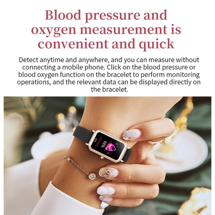 LOANIY HT2 1.28 Inch Heart Rate Detection Pedometer Smart Watch, Gold Steel