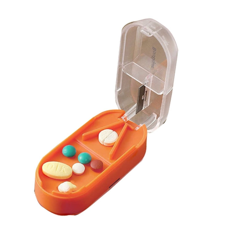 Home Convenient Transparent Tablet Divider Compartments Medicine Boxes, Yellow, Green, Pink, Orange