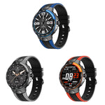 Wearkey E15 1.28 Inch Smart Heart Rate Monitoring Touch Screen Watch, Blue, Silver Gray, Orange