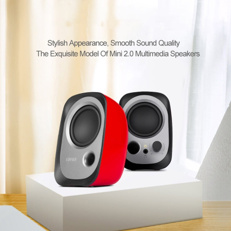 2 PCS Edifier R12U Subwoofer Mobile Phone Mini Desktop Computer USB Audio, R12U White, R12U Red, R12U Black