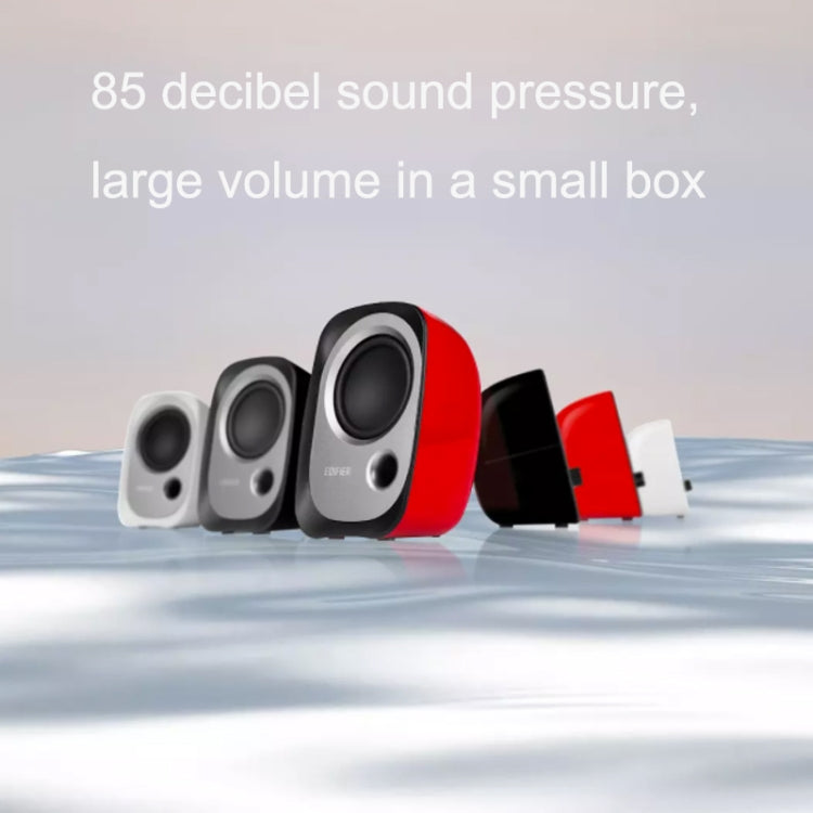 2 PCS Edifier R12U Subwoofer Mobile Phone Mini Desktop Computer USB Audio, R12U White, R12U Red, R12U Black