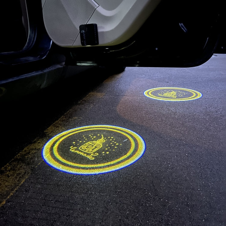 LED Infrared Induction Car Door Welcome Light Night Projection Ambient Light, Energy Circle (Blue), Energy Circle (White), Energy Circle (Yellow), Cat Claw (Yellow), Radish (Yellow), Drink (Yellow), Drink (Purple), Honor (Yellow), Honor (Purple)       ...