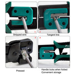 ProsKit Dual-purpose 6/8P Iron Handle Network Ratchet Crimping Plier, CP-376ER