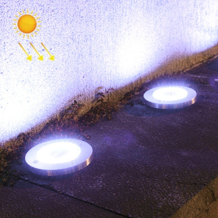 2 PCS 20LEDs Outdoor Waterproof Solar Garden Light Lawn Buried Light, White Light, Yellow Light