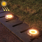 2 PCS 20LEDs Outdoor Waterproof Solar Garden Light Lawn Buried Light, White Light, Yellow Light
