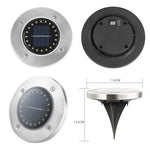 2 PCS 20LEDs Outdoor Waterproof Solar Garden Light Lawn Buried Light, White Light, Yellow Light