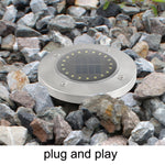 2 PCS 20LEDs Outdoor Waterproof Solar Garden Light Lawn Buried Light, White Light, Yellow Light