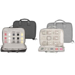 Portable Double-Layer Strap Storage Bag Data Cable Organizer Bag, Double-Layer Black, Double-Layer Grey