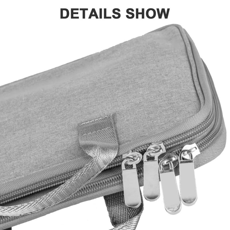 Portable Double-Layer Strap Storage Bag Data Cable Organizer Bag, Double-Layer Black, Double-Layer Grey