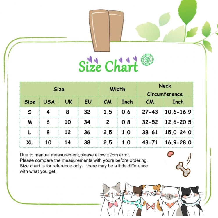 Collier pour animaux de compagnie style ethnique en polyester et coton imprimé, taille :