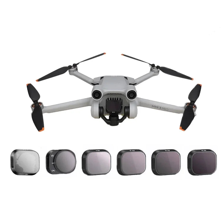 RCSTQ Aluminum Alloy Adjustable Filter Accessories for DJI Mini 3 Pro,Style: UV+CPL+ND8+ND16+ND32+ND64 6 In 1, CPL, ND8, ND16, ND32, ND64, 4 In 1 Set, 6 In 1 Set