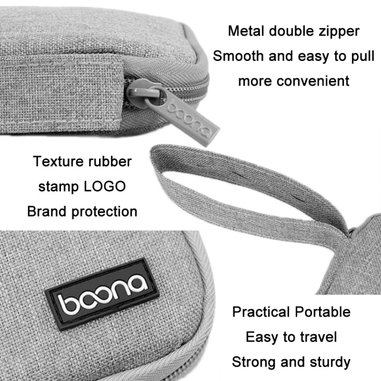 Boona Smart Watch Strap Data Cable Portable Storage Bag For Apple Watch, Small (Gray), Small (Black), Large (Gray), Large (Black)