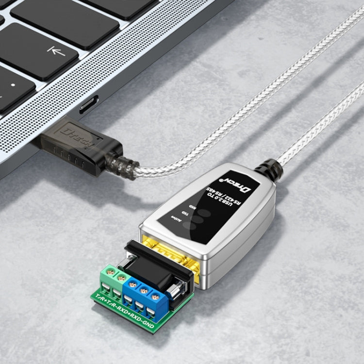محول صناعي USB إلى RS485/422 خط اتصال تسلسلي بطول 0.5 متر DTECH DT-5119