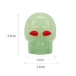 1 Sets Car Tire Luminous Valve Cap Motorcycle Skull Valve Core Cap, 1 Set Red, 1 Set Blue, 1 Set Green, 1 Set Yellow