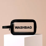 2 PCS Frosted Translucent Waterproof Storage Bag Cosmetic Bag Swimming Bag Wash Bag, Black M, Black M 2 Handles, Black L, Pink S, Pink M, Pink M 2 Handles, Pink L, White S, White M, White M 2 Handles, White L, Blue S, Blue M, Blue M 2 Handles, Blue L