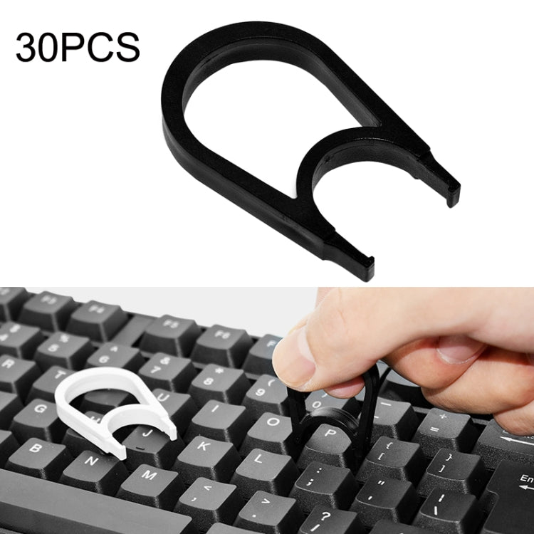 30PCS Computer Keyboard Key Puller Cleaning Key Removal Tool, Blac, Black