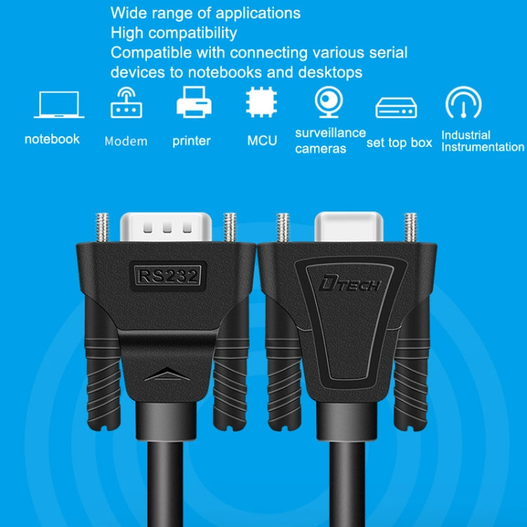 خط تمديد مباشر تسلسلي DTECH RS232 DB9، ذكر إلى ذكر 1.5م، ذكر إلى ذكر 2م، ذكر إلى ذكر 3م، ذكر إلى ذكر 5م، ذكر إلى أنثى 1.5م، ذكر إلى أنثى 2م، ذكر إلى أنثى 3م، ذكر إلى أنثى 5م، أنثى إلى أنثى 1.5م، أنثى إلى أنثى 2م