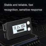 Waterproof LCD Two-wire Lead-acid Lithium Battery Digital Display Voltage Meter, 8-100V (White), 8-100V (Blue), 8-72V (White), 8-72V (Blue)