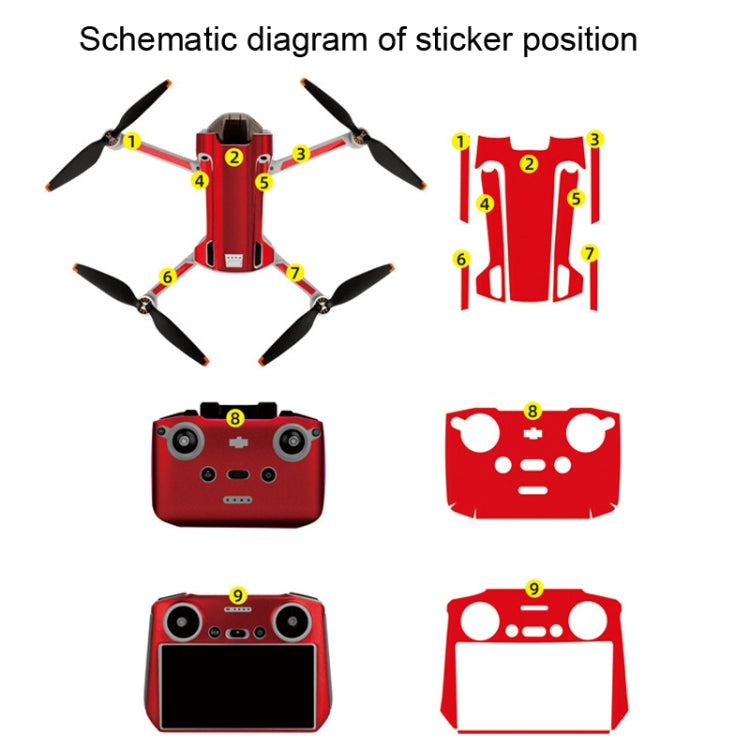 Sunnylife Drone+Remote Control Protective Sticker For DJI Mini 3 Pro, RC Version