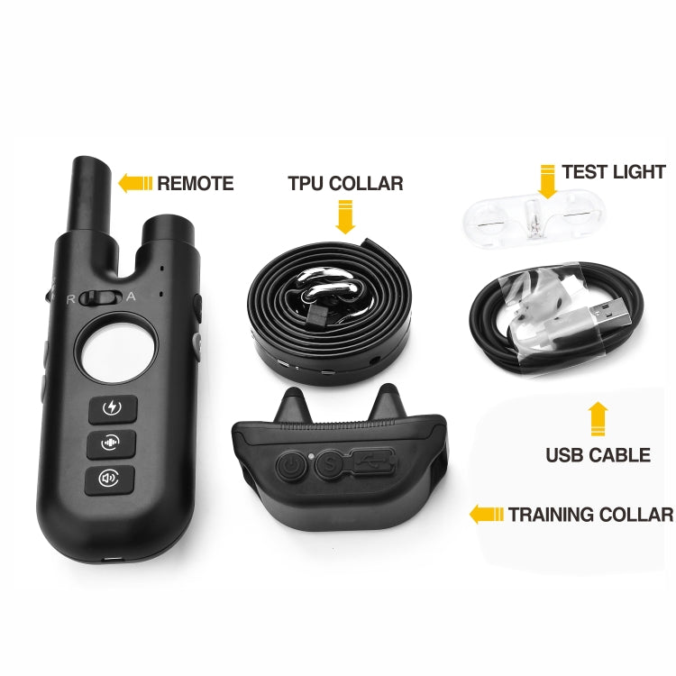 Intelligent Remote Control Dog Trainer Automatic Barking Stop Collar, Collar White, Collar Black